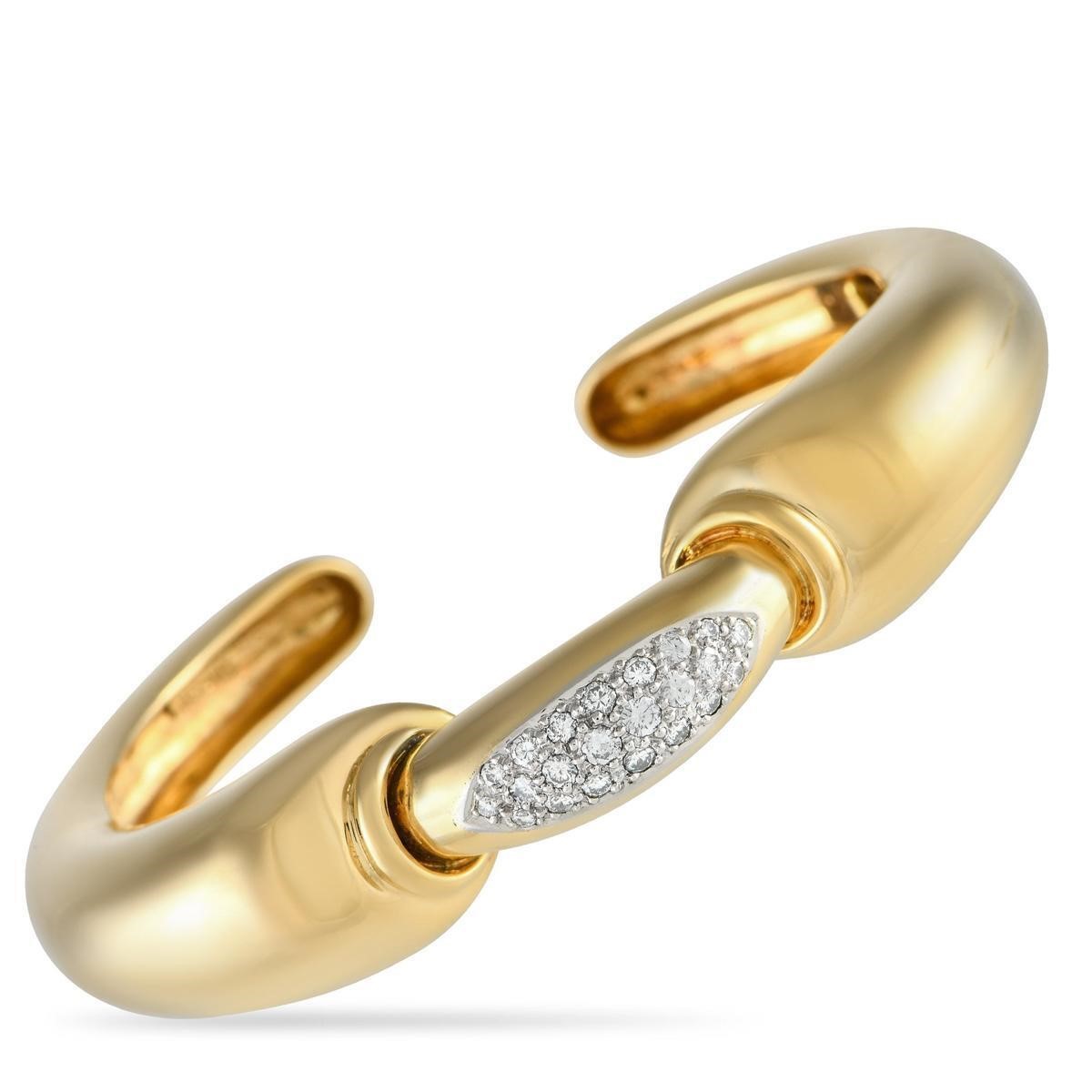 Tiffany & Co. 18K Yellow Gold 0.55ct Diamond Cuff