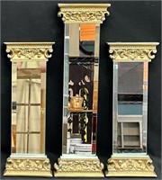 Set of 3 Decorative Beveled Mirrors