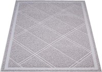 Basics Less-Mess Cat Litter Box Mat, Grey 24x35"