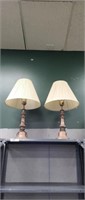 2 decorative 28 in metal table lamps
