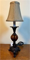 3-Footed Table Lamp with Blown Glass Center