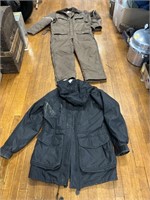 INSULATED COVERALLS & COAT SZ LARGE