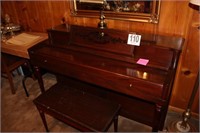 1950s Wurlitzer Piano With lamp and bench