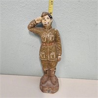 Vintage Military Man Statue