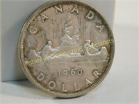 1960 Silver Canadian Canada Dollar