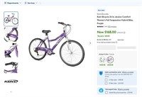 W7055  Kent Avalon Hybrid Bike 26 Womens Purpl