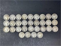 Thirty Mercury Dimes