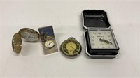 (2) pocket watches: Remington, (2) portable