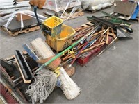 Pallet of Asst. Brooms & Cleaning Items