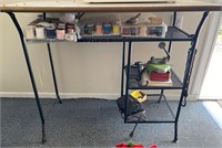 Sewing Table and Contents