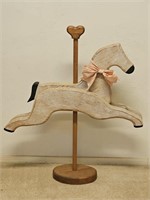 Floor Standing Wooden Carousel-Style Horse