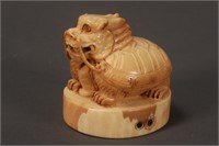 Chinese Carved Ivory Seal,