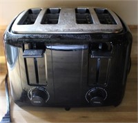 4 Slot Black Toaster