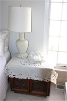 Vintage Nightstand and Lamp