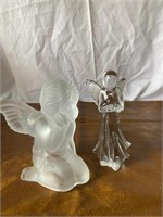 Clear angel & Angel candleholder