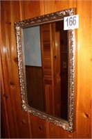 Mirror with Brass Plated Frame