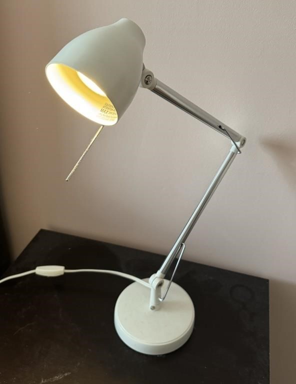 White IKEA Adjustable Table Lamp