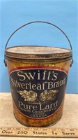 Swift's Silverleaf Brand 10lb  Lard Tin.