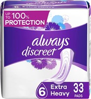 2-Pack Always Discreet Incontinence Pads  66 CT