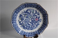 Large Japanese Blue and White Dish