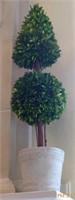 Boxwood Topiary with Concrete Base