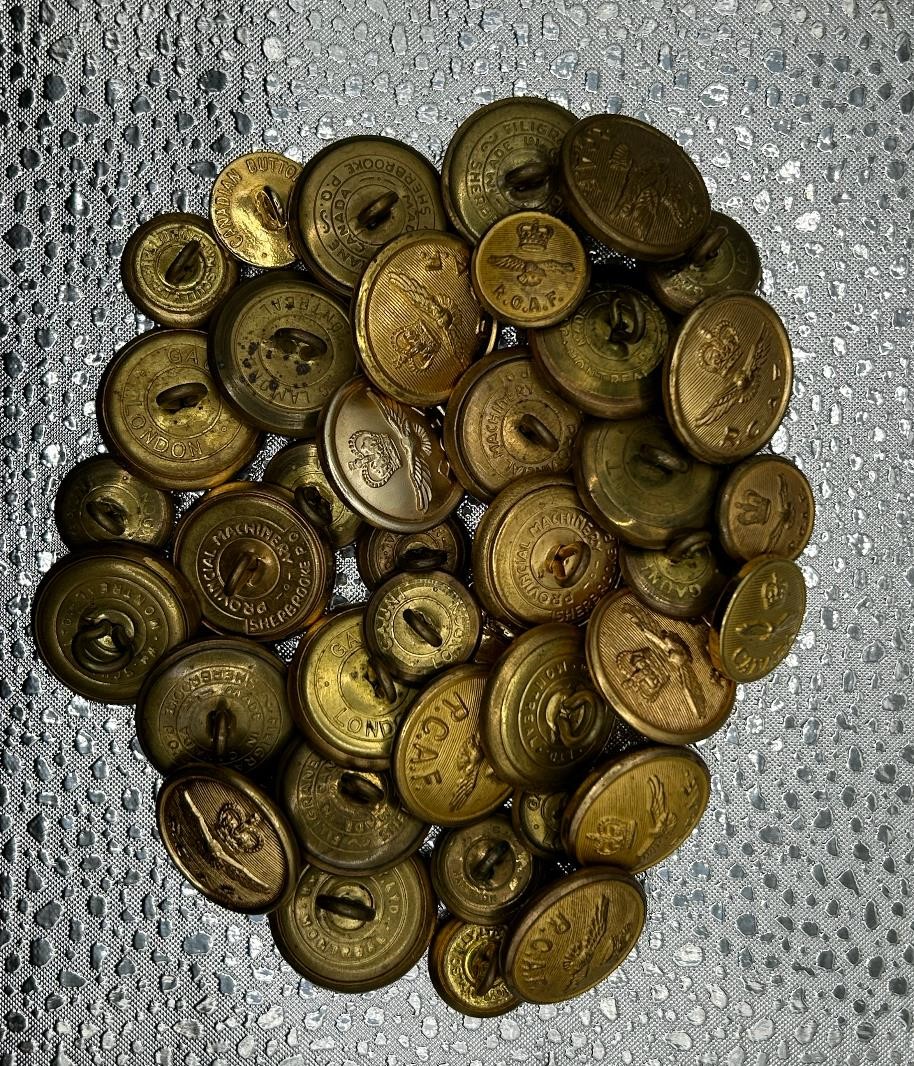 Post wwii and brass uniform buttons RCAF