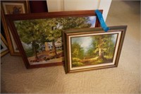 2 framed paintings