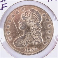 Coin 1834 Bust Half Dollar Graded Very Fine ++