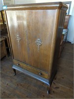 Antique Oak armoire/ linen cabinet