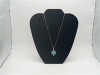 Sterling Sleeping Beauty Turquoise Necklace