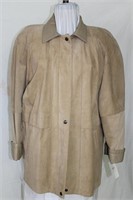 Suede jacket leather trim  S/M Retail $350.00