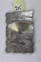 Stirling silver card case in Velvet lined