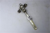 Babies rattle Stirling silver with
