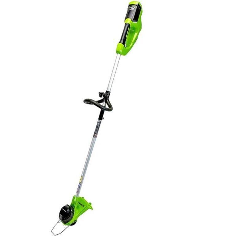 Greenworks 40V 12- Inch String Trimmer, Battery