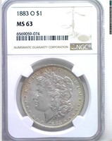 1883-O Morgan NGC MS63