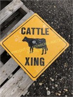 METAL CATTLE SIGN