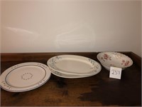 Decorative Serving Platters & Bowl