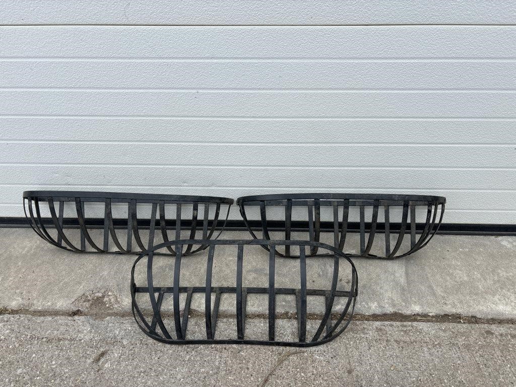 3 metal planter box frames