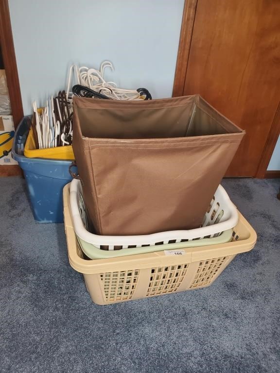 LAUNDRY HAMPERS/BASKETS AND HANGERS