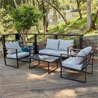 East Oak Courtyard Patio Furniture Set, 4