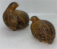 Pair of Quail Figurines Japan Andrea by Sadek