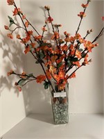Orange Silk Floral Branches in