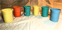 6 Vintage Fiesta Ware Juice Tumblers