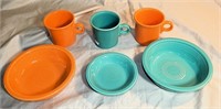 Vintage HLC Fiesta Ware Cups & Bowls