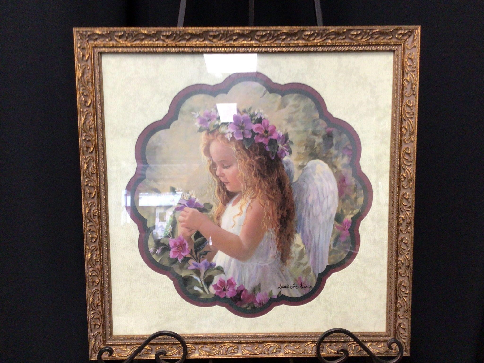 Framed Angelic Child Print 16.5" x 16.5"