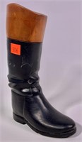 Redware riding boot planter, 9" x 5.5"