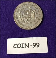 1963 PESO MEXICAN SILVER SEE PHOTO