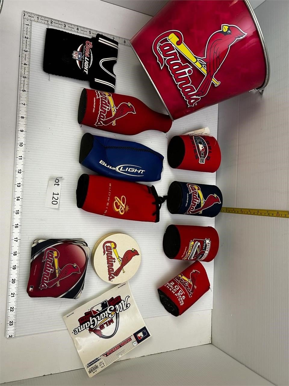 Lot of STL Cardinals Items Cozies Bucket ++++