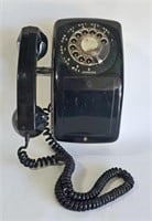 VINTAGE BLACK ROTARY WALL TELEPHONE