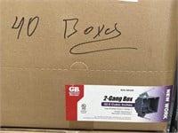 GARDNER BENDER 2 GANG BOX (40 COUNT) RETAIL $120